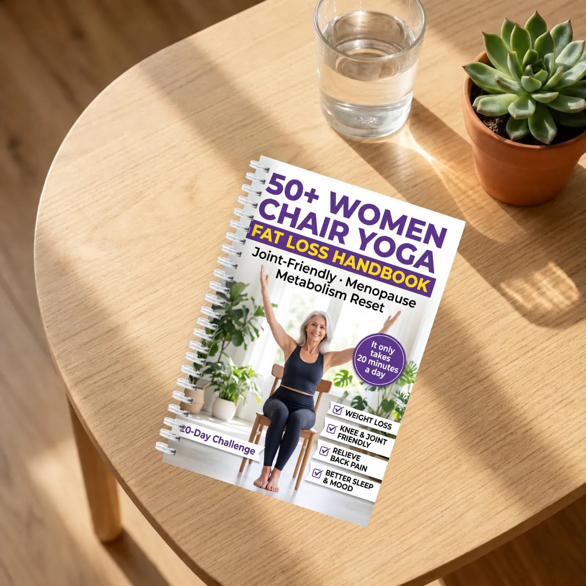 Chair Yoga Book for Senior Women, Gentle Seated Guide