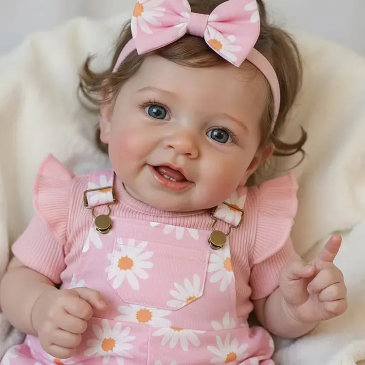 Smiling Reborn Baby Vead 20" Little Infant Girl Heartwarming Gift Timeless Emotional Moments