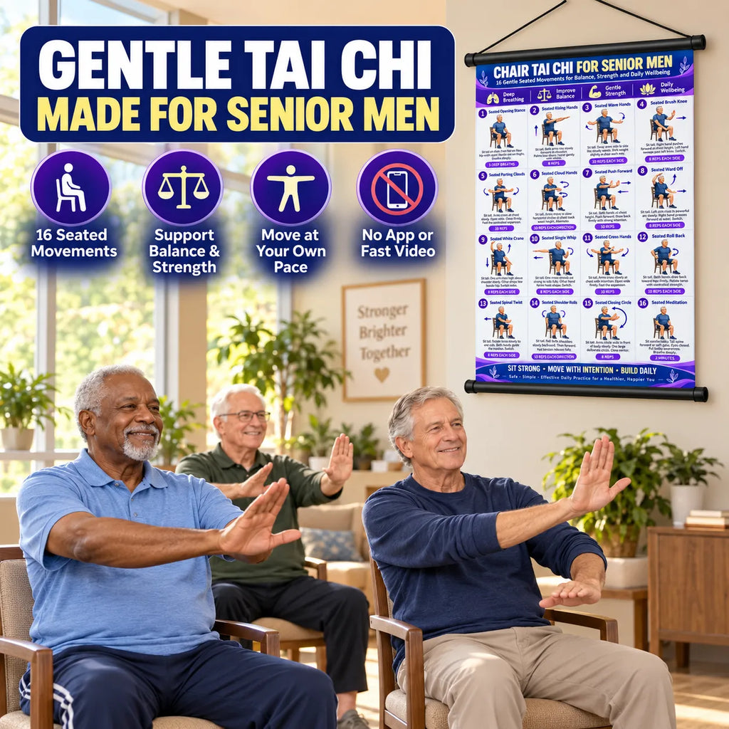 Chair Exercise Wall Chart for Seniors —(16 x 24 inches)