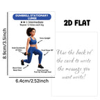 Dumbbell Exercise Card Deck, 30 Illustrated Fitness Cards