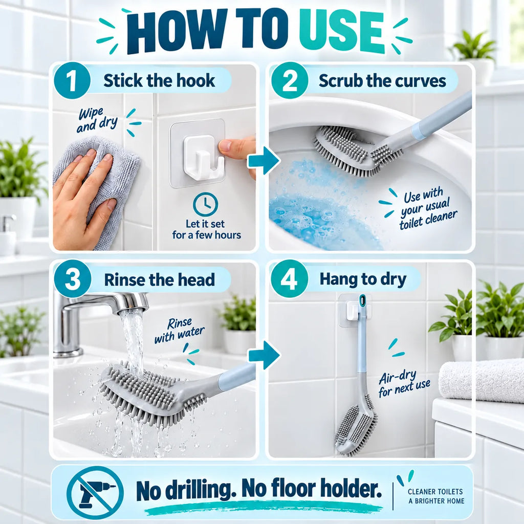 Golf brush head toilet brush