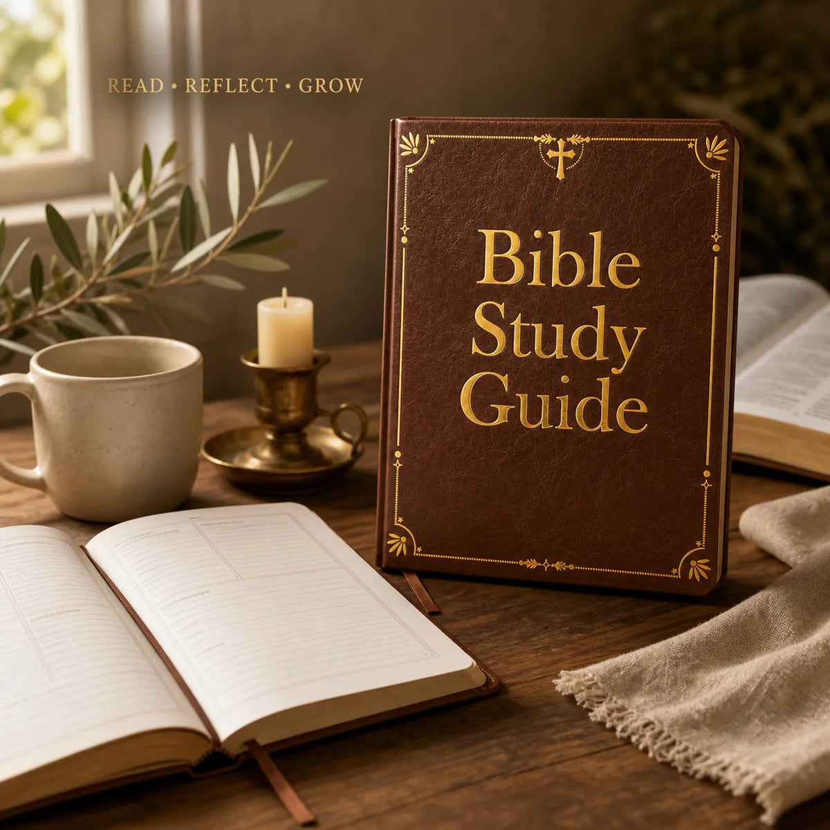 Bible Study Guide & Reflection Journal - All 66 Books, Large Print