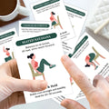 Chair Yoga Stretch Card Deck, 20 Portable Seated Movement Cards