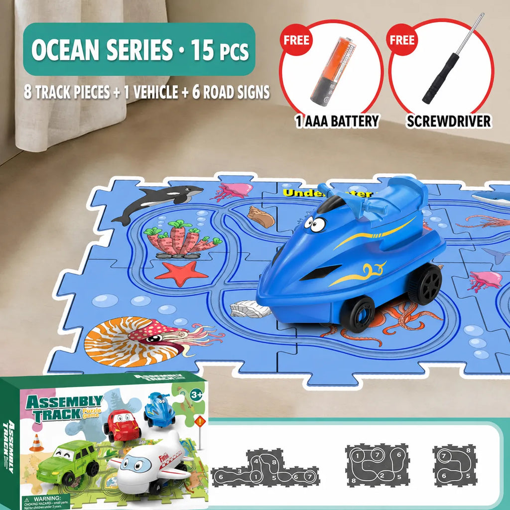 Puzzle Track Car Play Set
