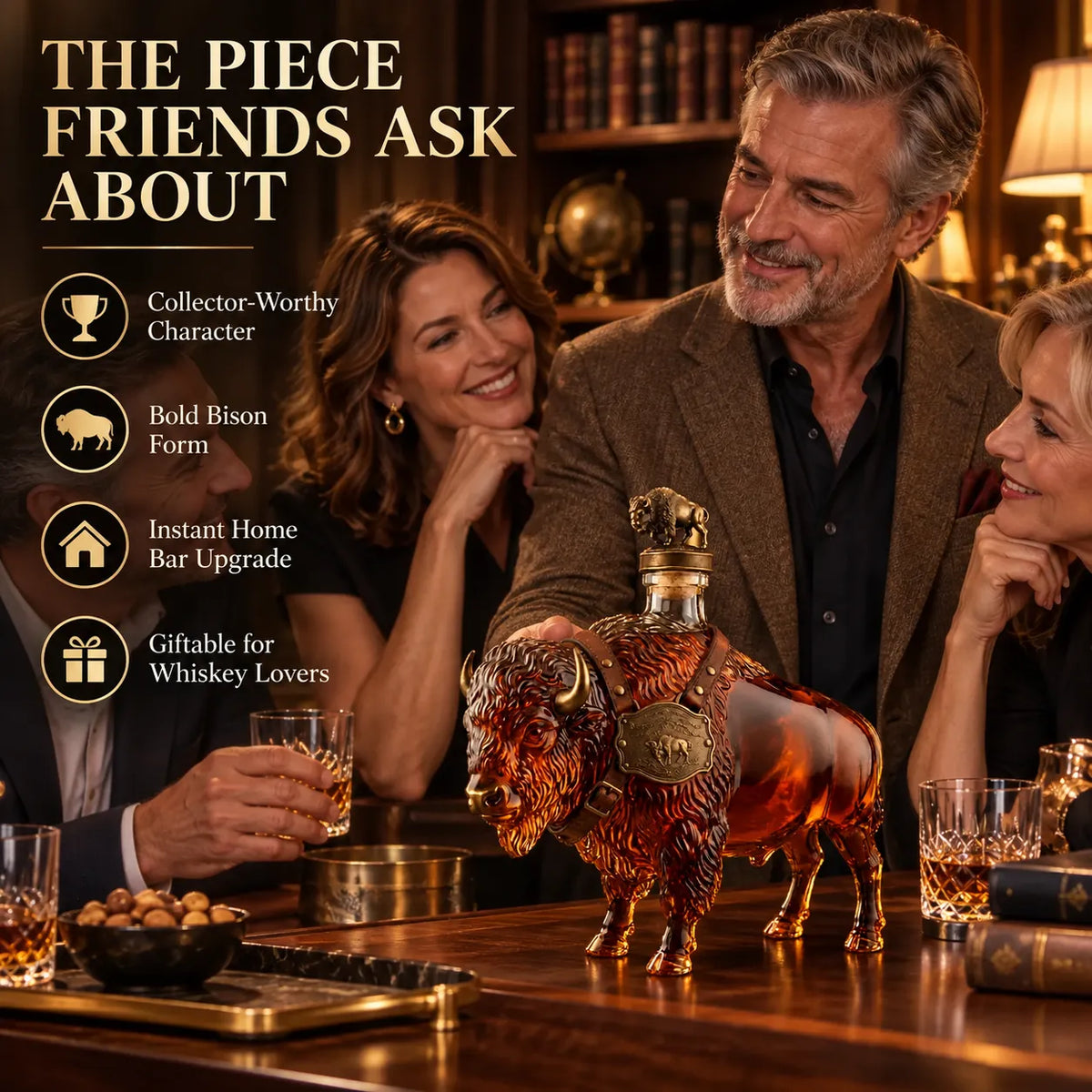 Bison Whiskey Decanter