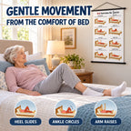 Wall Chart of Bed Exercises for Seniors (16 x 24 inches)