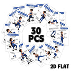 Dumbbell Exercise Card Deck, 30 Illustrated Fitness Cards