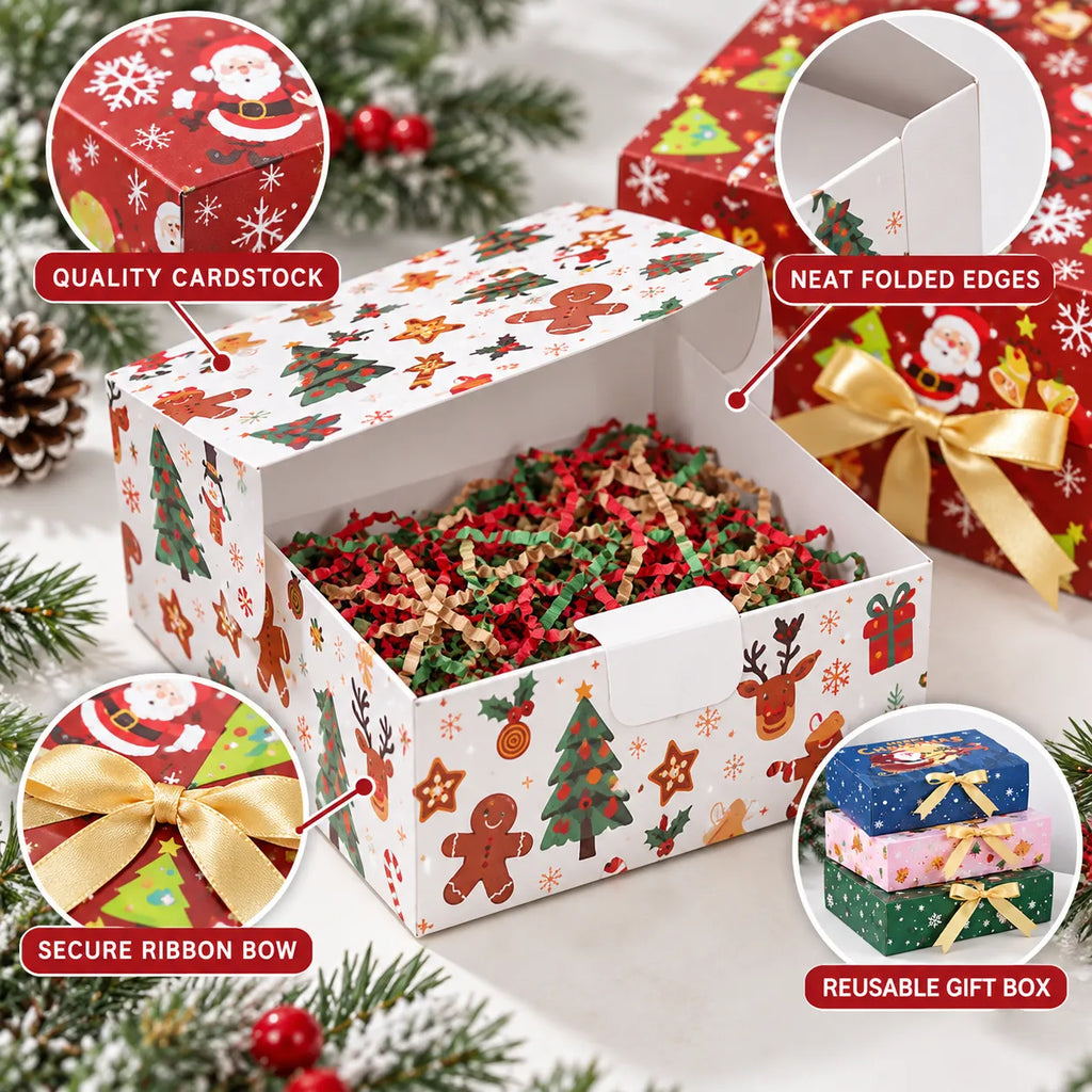 🎄Christmas Square Ribbon Gift Boxes🎁