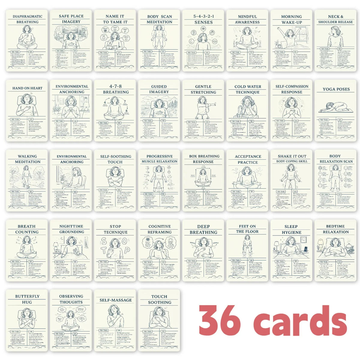 36 Meditation Coping Strategy Cards