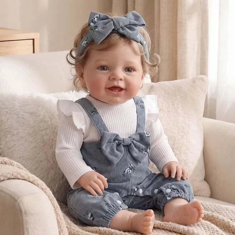 Smiling Reborn Baby Vead 20" Little Infant Girl Heartwarming Gift Timeless Emotional Moments