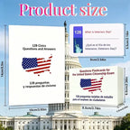 US Citizenship Flash Card Bilingual Naturalization Study Guide Combo Set