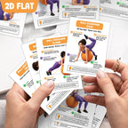 Yoga Ball Exercise Card Deck, 30 Illustrated Movement Cards