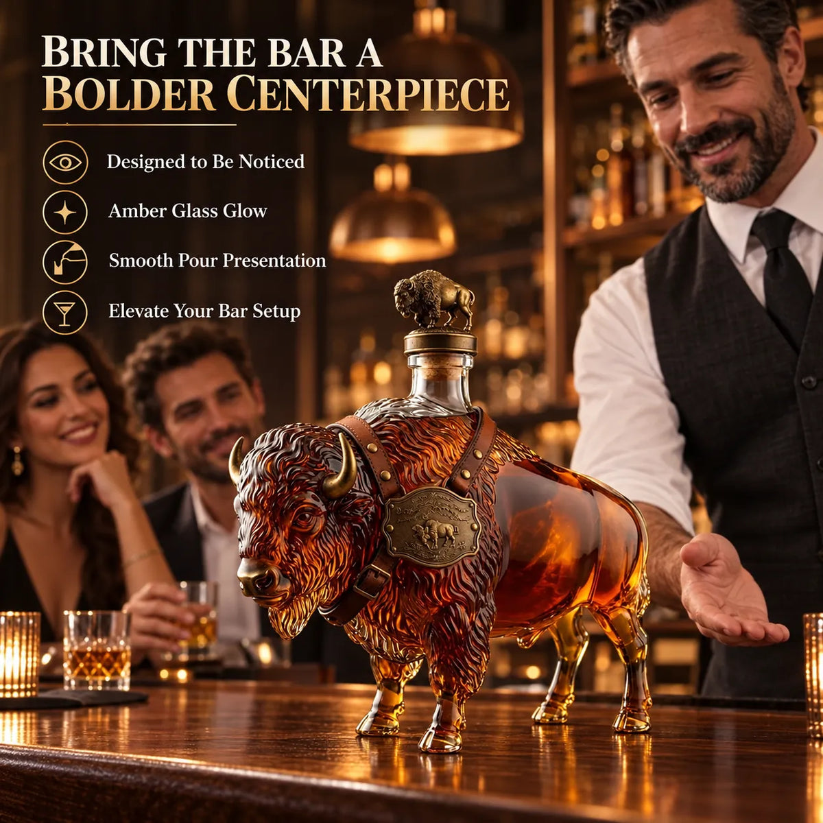 Bison Whiskey Decanter