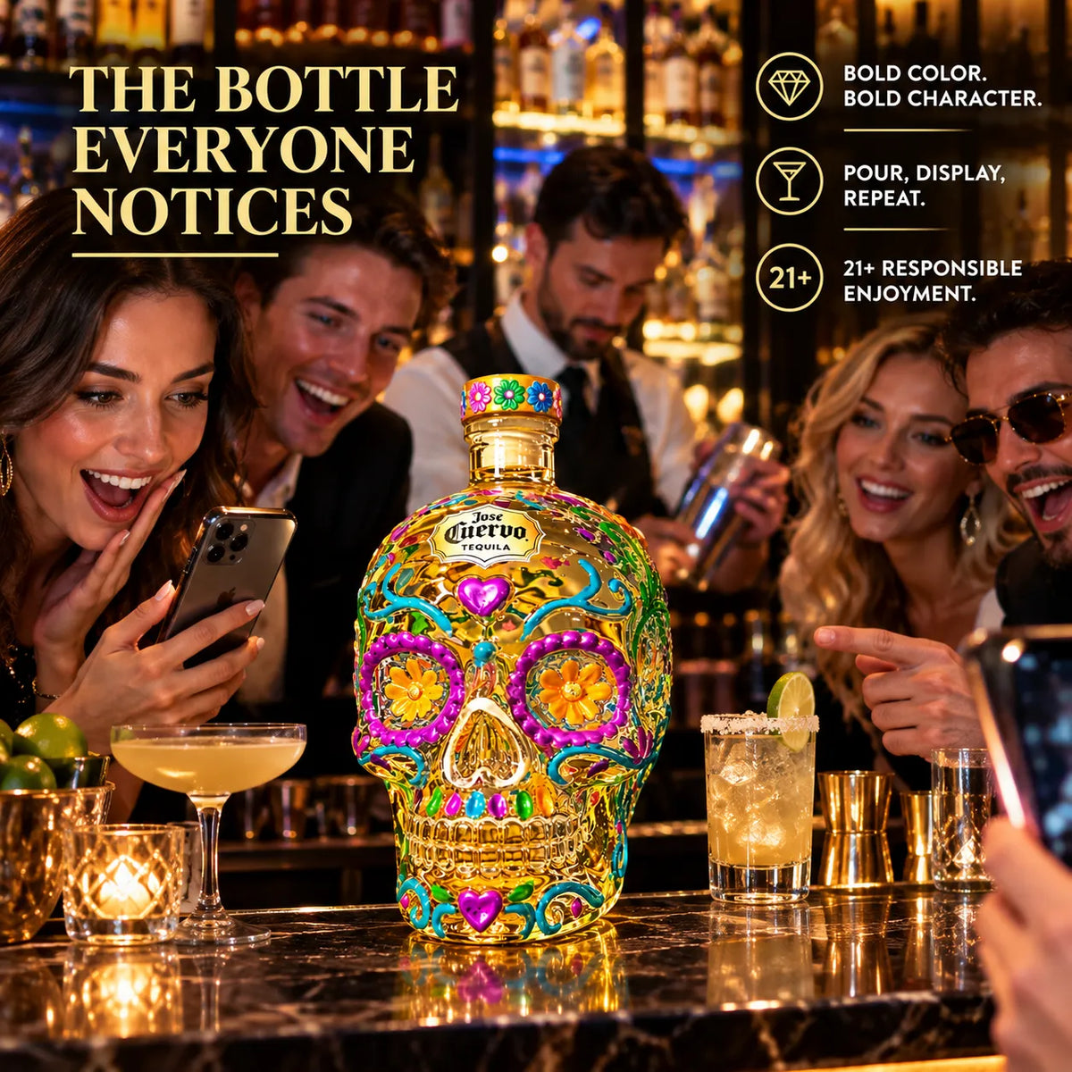Skull Tequila Bottle – Colorful Collector’s Gift Box🎁