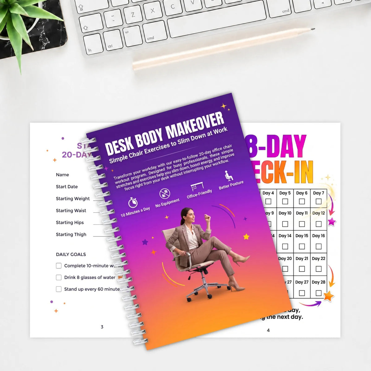 Office Chair Body Shaping Book, Gentle Everyday Movement Guide