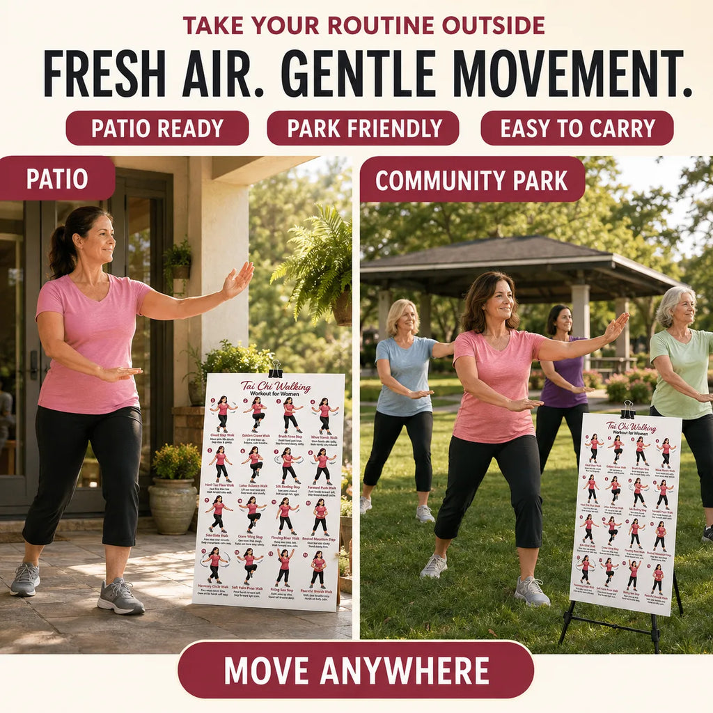 Walking Exercise Poster for Women（11.81 x 17.72 In）