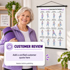 Balance & Leg Exercises for Seniors Chart(16 x 24 inches)