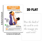 Yoga Ball Exercise Card Deck, 30 Illustrated Movement Cards