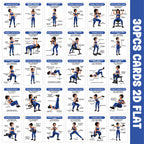 Dumbbell Exercise Card Deck, 30 Illustrated Fitness Cards