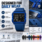 Water-Resistant Transparent Digital Watch – 50M, luminous display & hybrid design