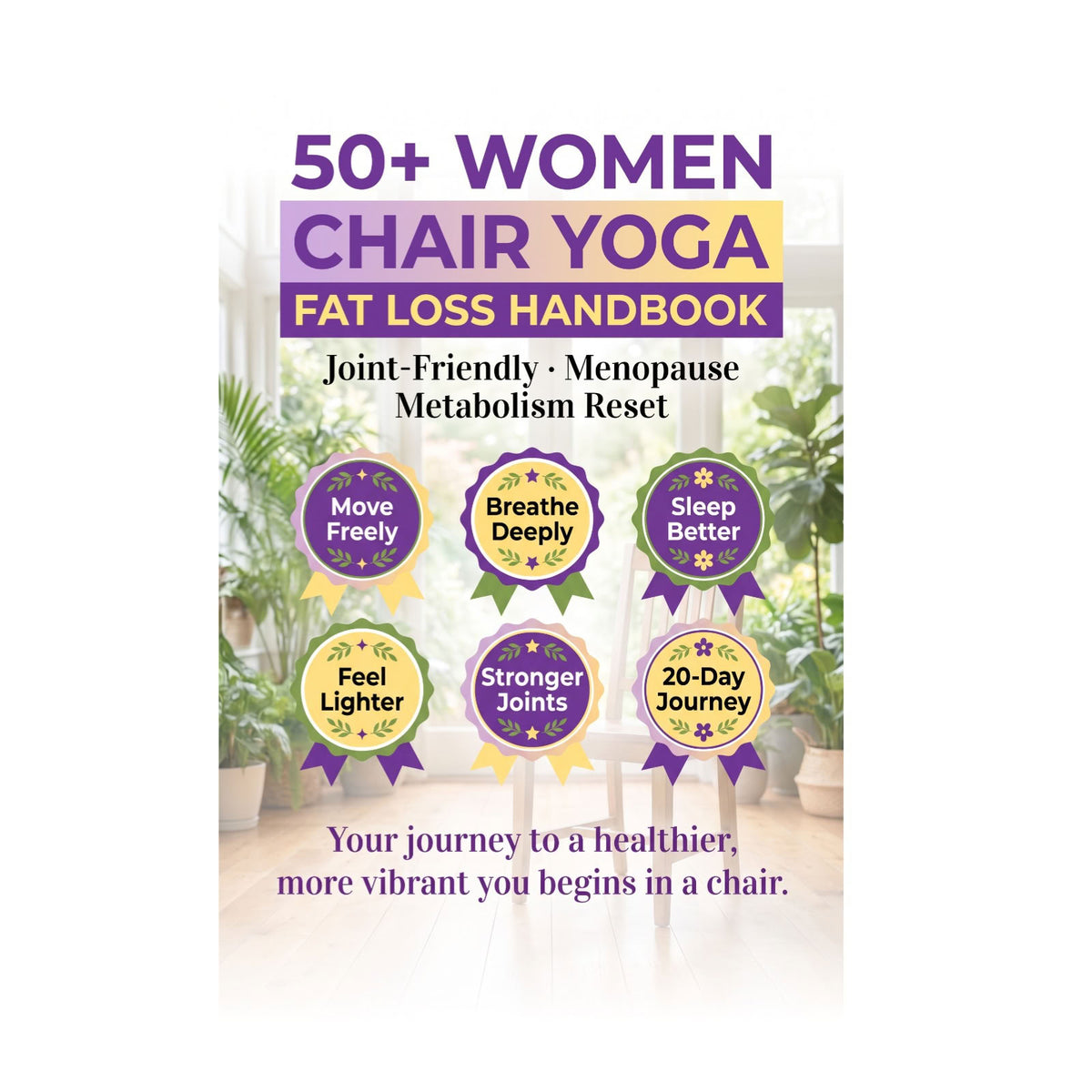Chair Yoga Book for Senior Women, Gentle Seated Guide