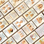 Face Yoga Practice Card Deck, 24 Illustrated Facial Exercise Cards