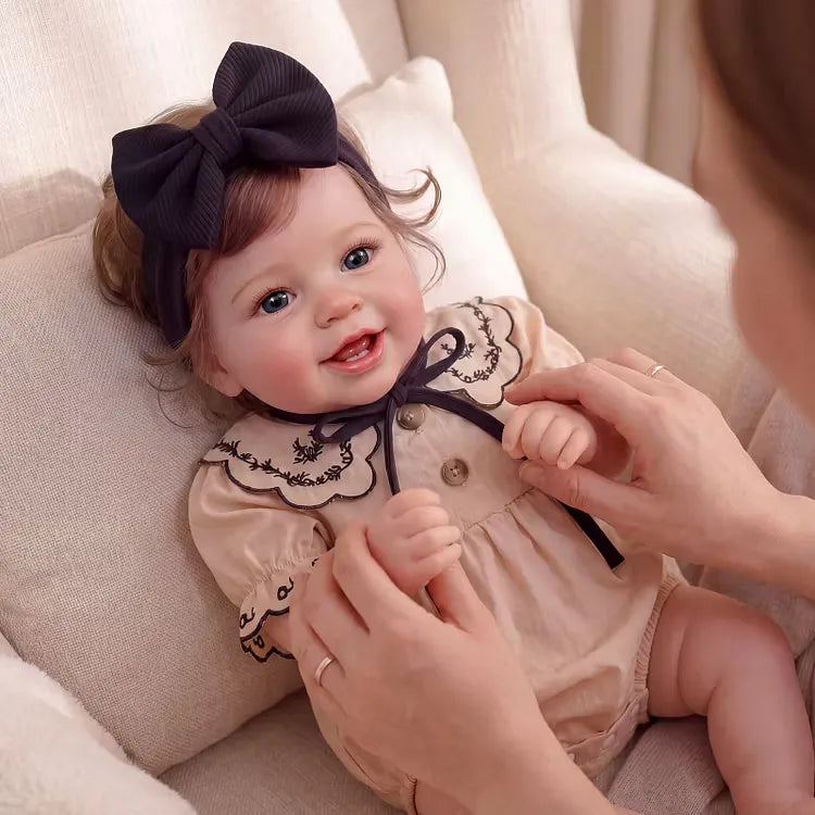 Smiling Reborn Baby Vead 20" Little Infant Girl Heartwarming Gift Timeless Emotional Moments