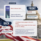 US Citizenship Flash Card Bilingual Naturalization Study Guide Combo Set