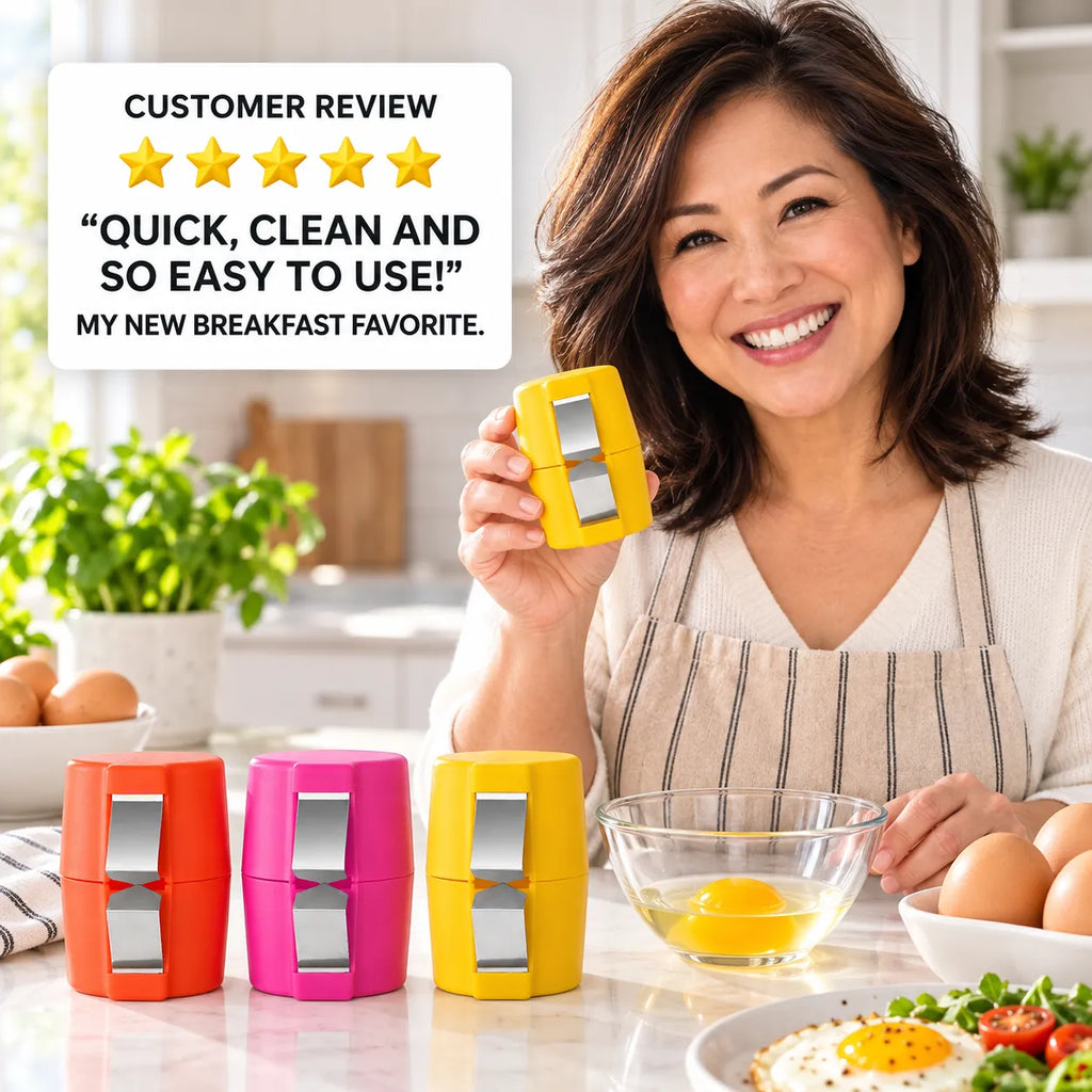 Cube Egg Opener for Clean Cracking