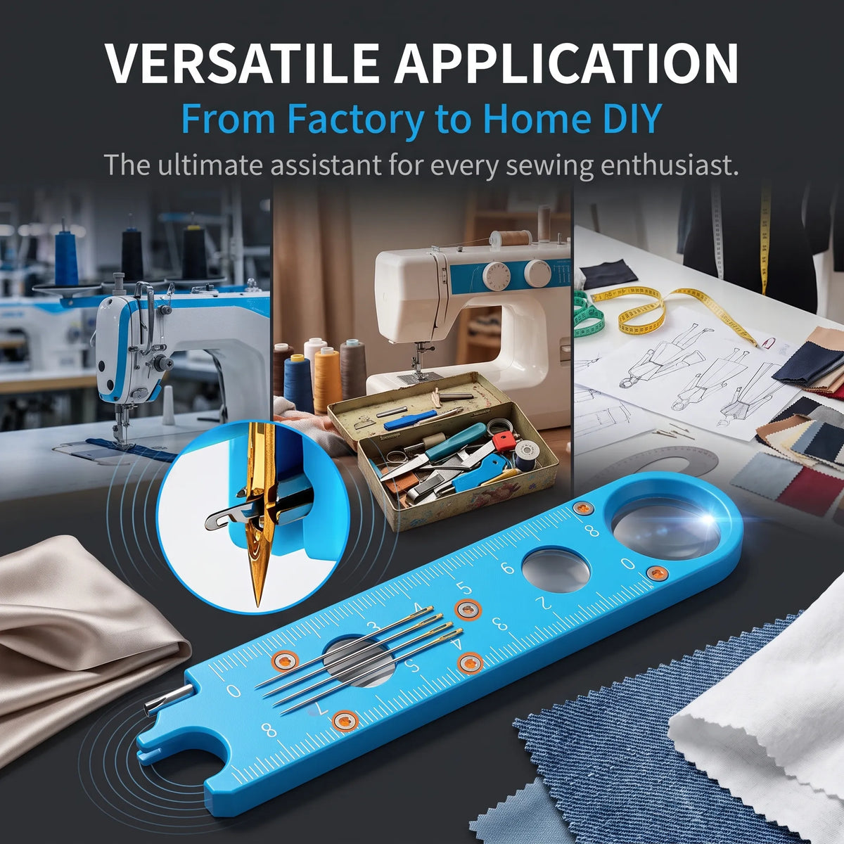VSSAL™ 3-in-1 Sewing Machine Needle Threader Tool