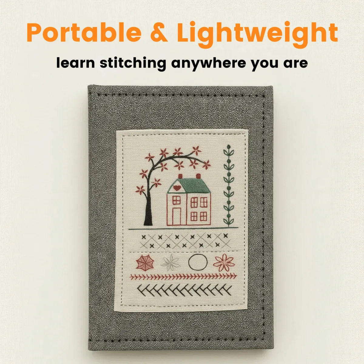 DIY Embroidery Stitch Book Tool Kit, 86 Pieces with Magnifier & Large Stitch Guide