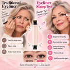 Winged Eyeliner Stamp — Symmetrical Cat Eyes in One Press.