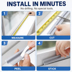 Self-Adhesive Weather Seal Strip, 5m Foam Door & Window Draft Stopper