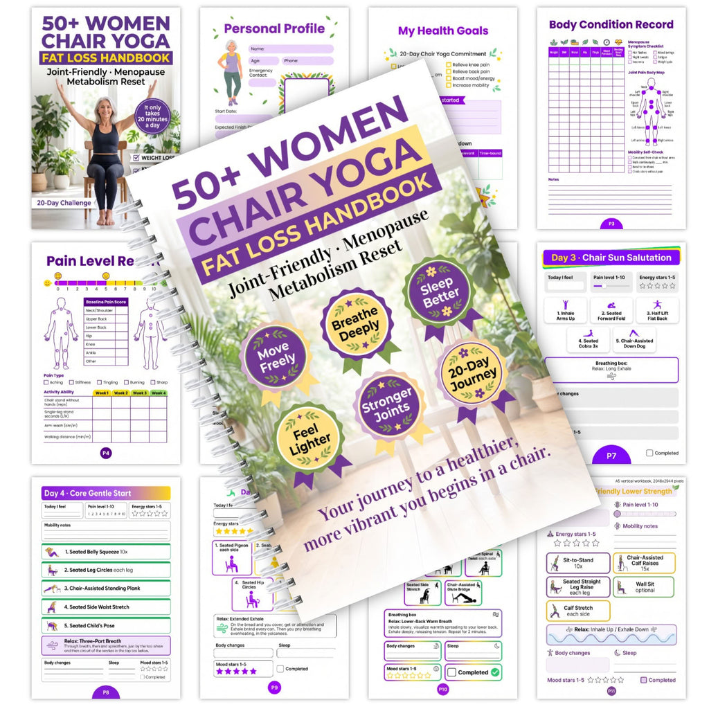 Chair Yoga Book for Senior Women, Gentle Seated Guide