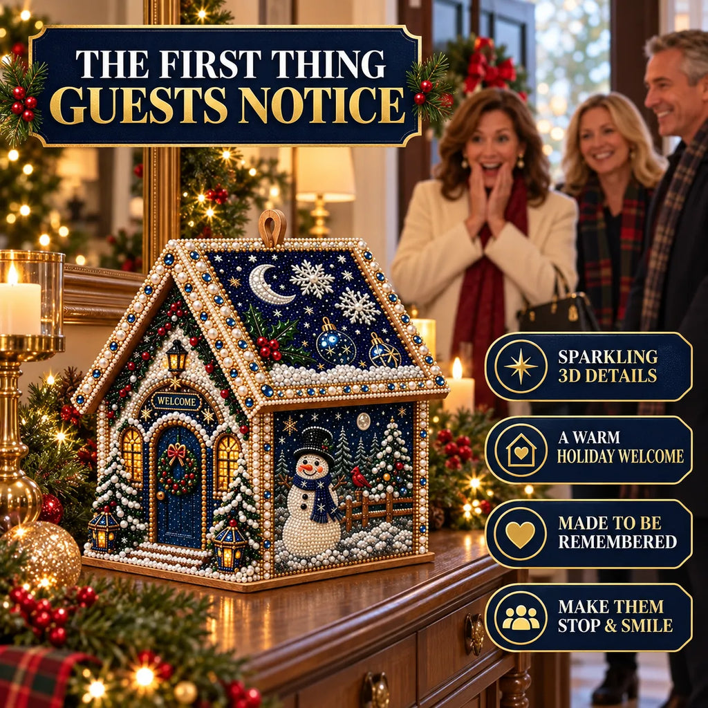 Christmas Diamond Painting Wooden House Kit