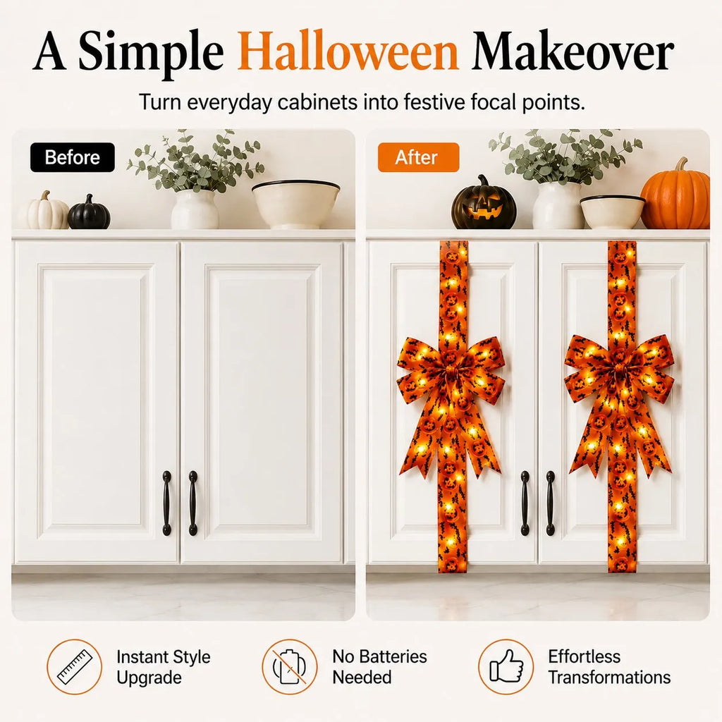Halloween LED Light-Up Bow