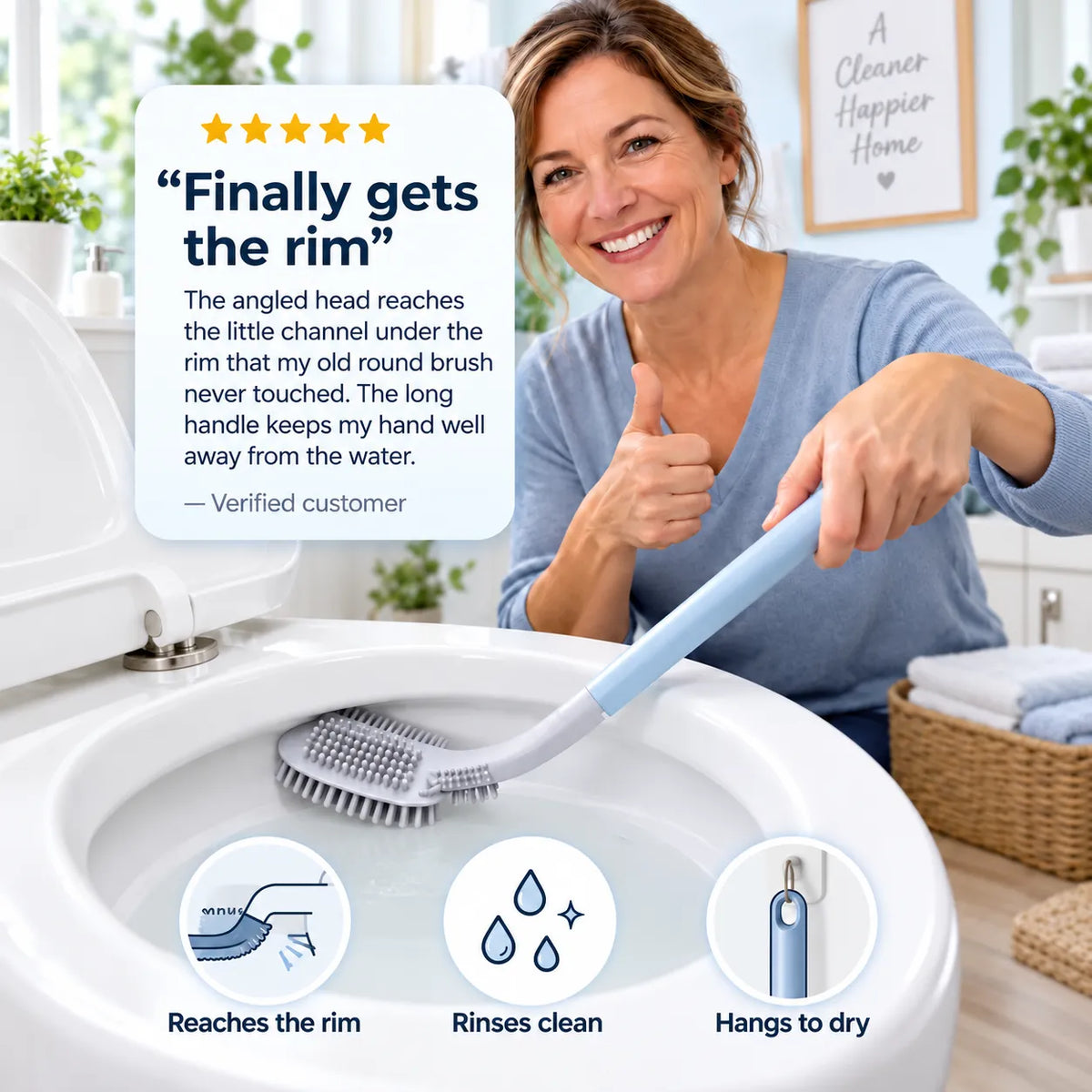Golf brush head toilet brush