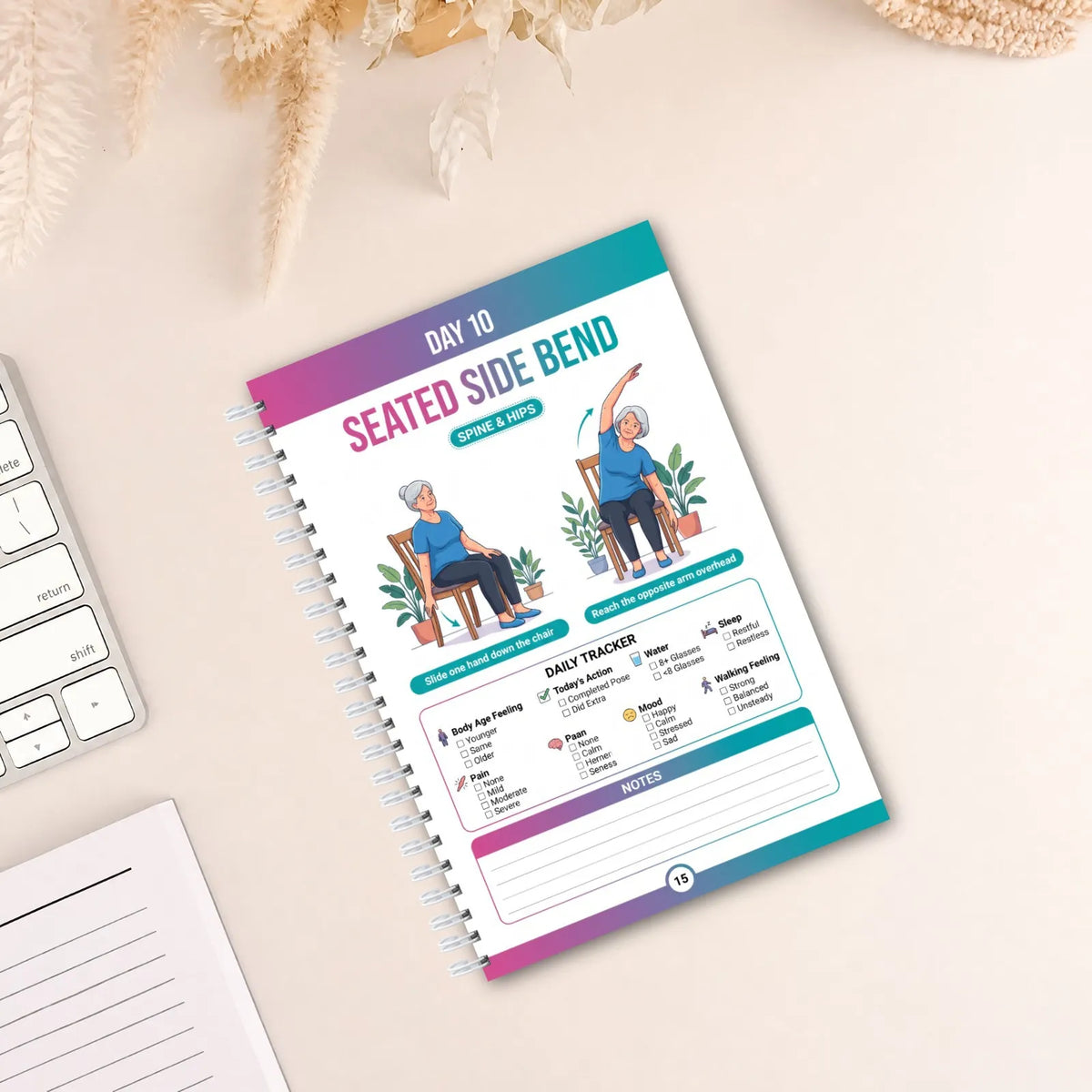 Gentle Chair Yoga Exercise Book, Low-Impact Seated Guide