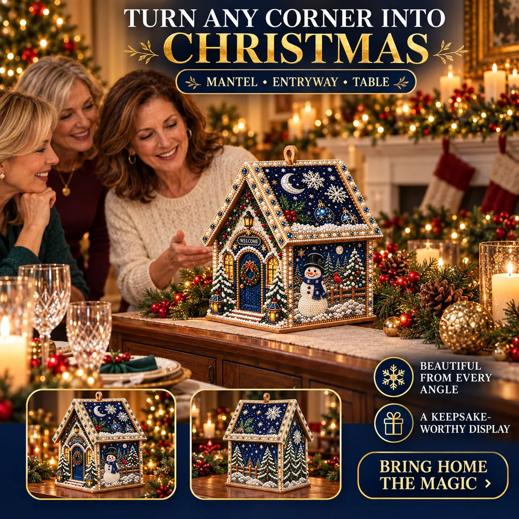 Christmas Diamond Painting Wooden House Kit