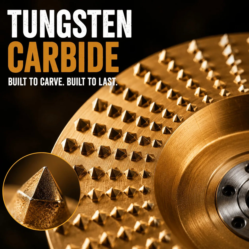 3PCS Tungsten Carbide Wood Carving Disc Set for Angle Grinders（Flat, curved, and inclined surfaces）