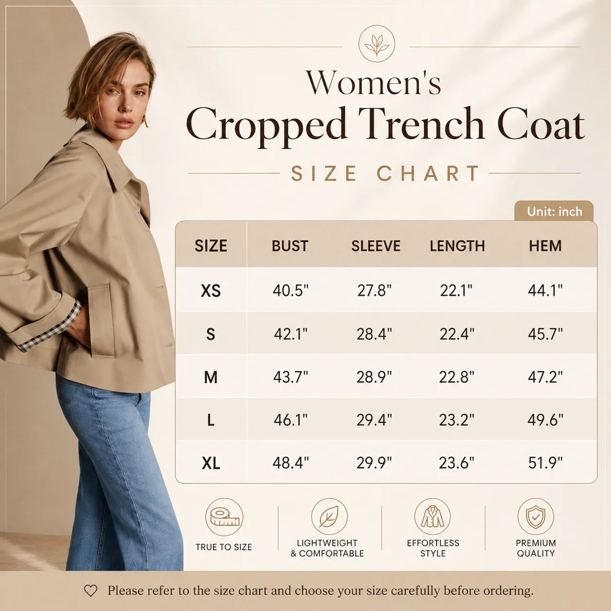 Women’s Cropped Trench Coat