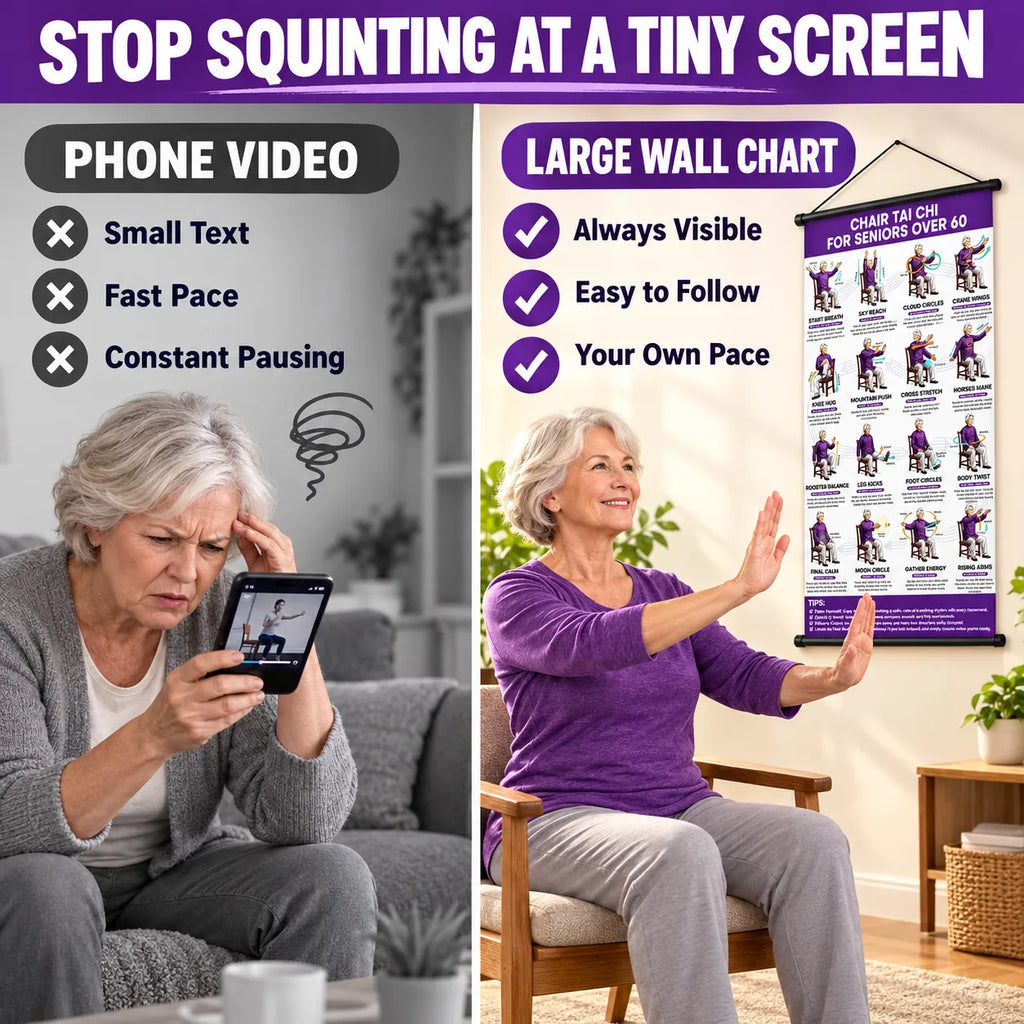 Chair Tai Chi Training Wall Chart —(16 x 24 inches)