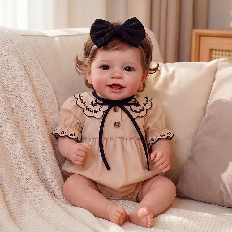 Smiling Reborn Baby Vead 20" Little Infant Girl Heartwarming Gift Timeless Emotional Moments