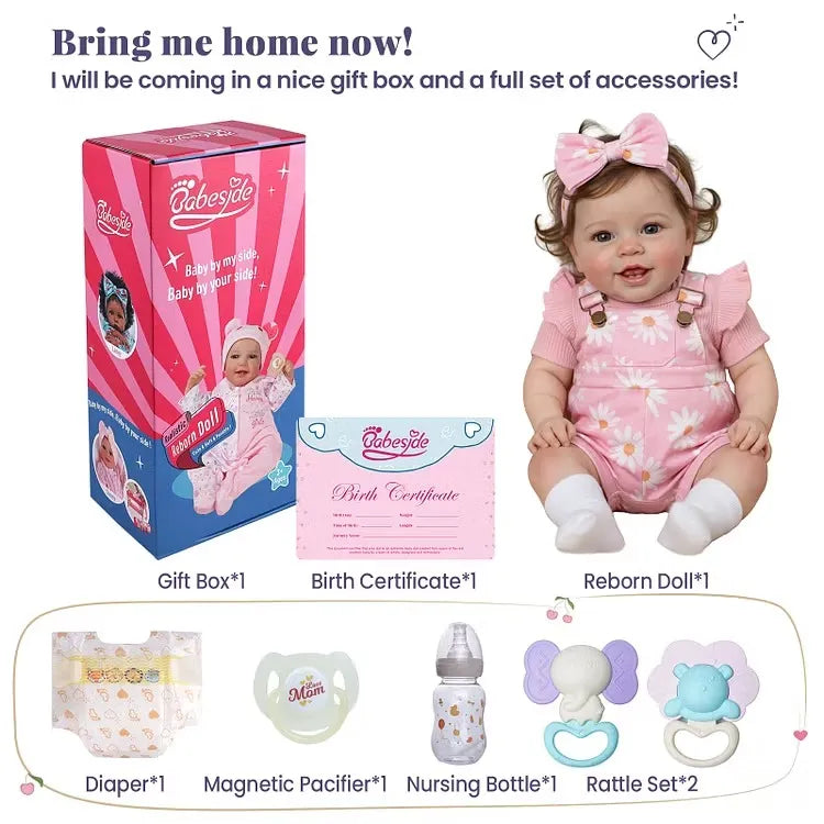 Smiling Reborn Baby Vead 20" Little Infant Girl Heartwarming Gift Timeless Emotional Moments