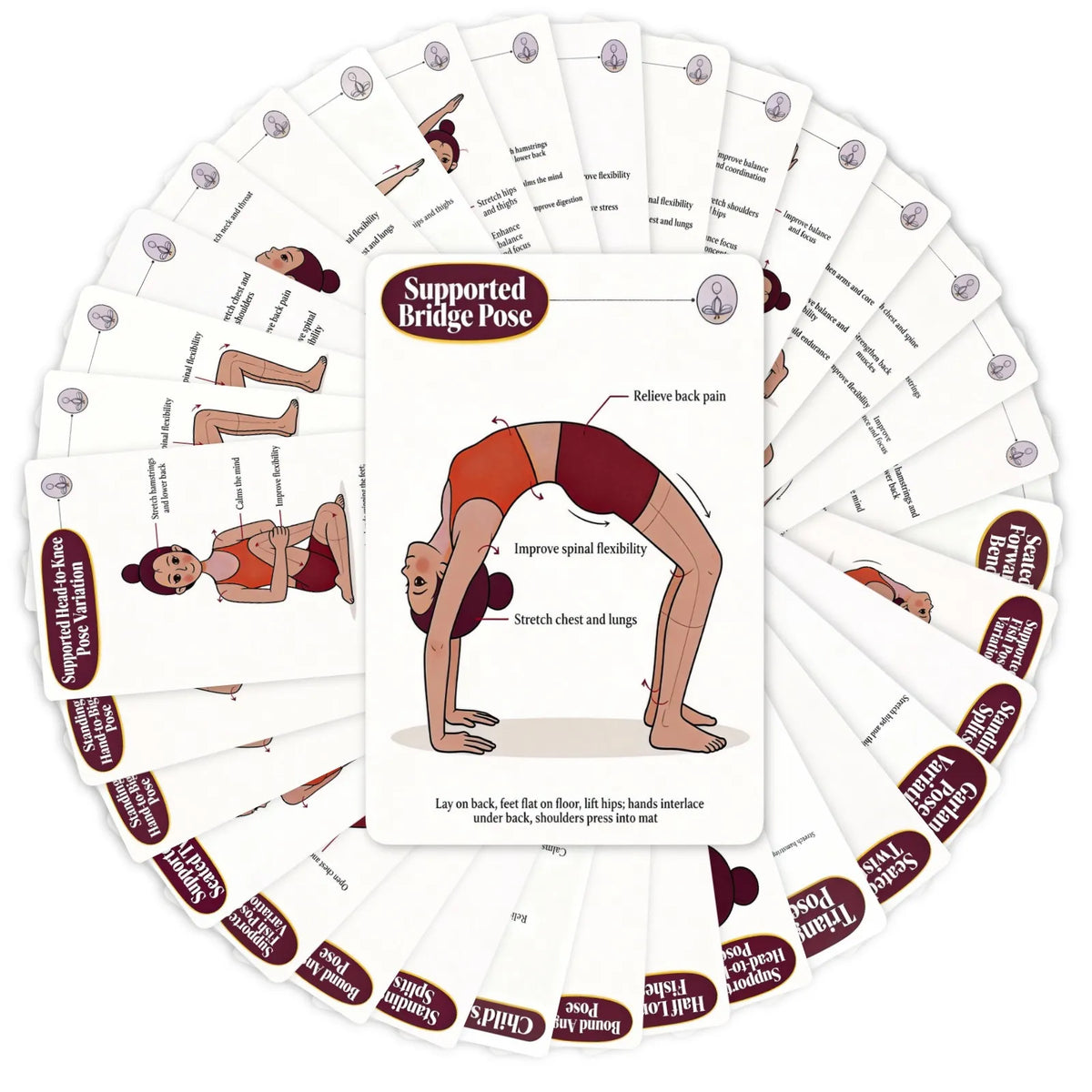36 Portable Yoga Teaching Cards