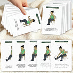 36 Portable Chair Yoga Stretch Cards