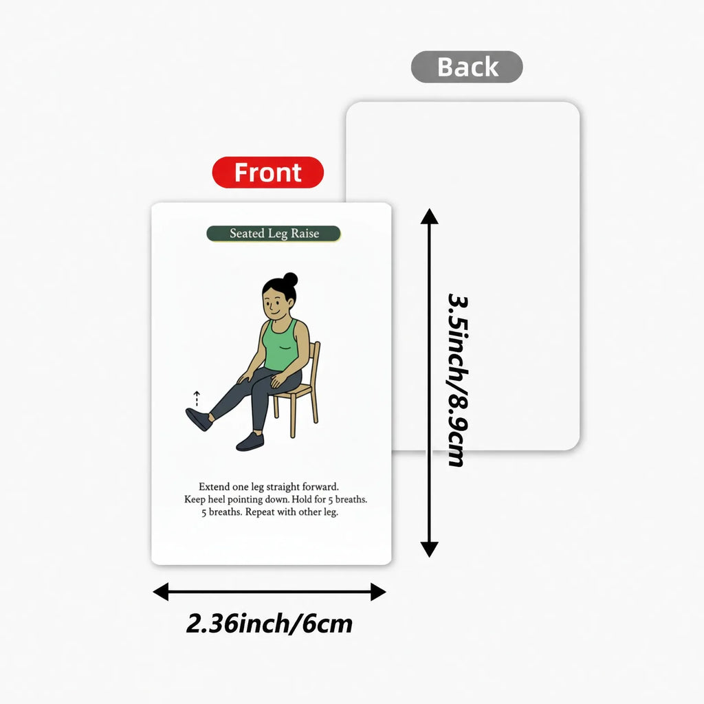36 Portable Chair Yoga Stretch Cards