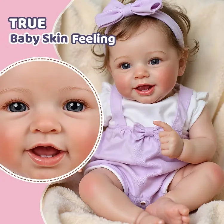 Smiling Reborn Baby Vead 20" Little Infant Girl Heartwarming Gift Timeless Emotional Moments
