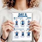 Upper Body Training Planner, Illustrated Workout & Progress Guide