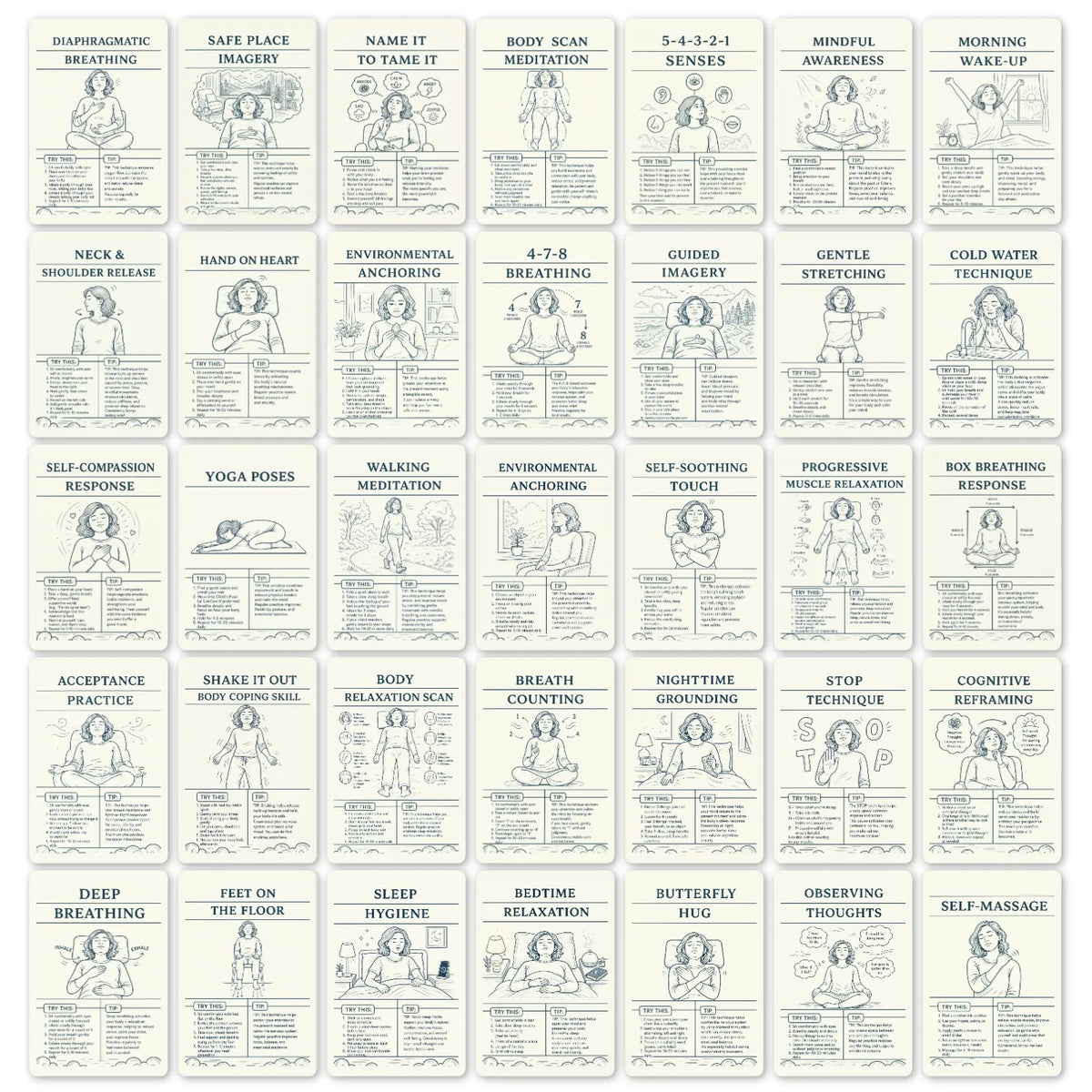 36 Meditation Coping Strategy Cards
